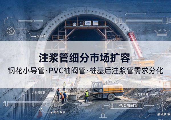 犍为注浆管细分市场扩容，隧道钢花小导管、PVC 袖阀管、桩基后注浆管需求分化